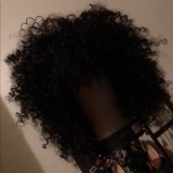 100% human hair kinky curl wig main image 2